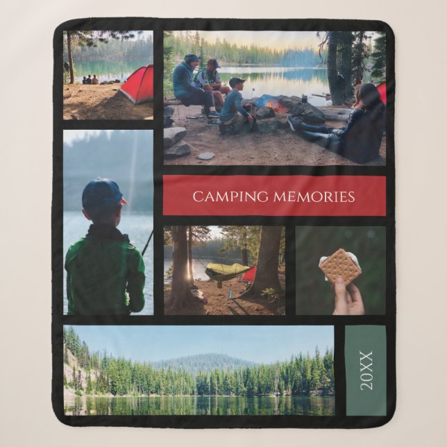 Couverture Sherpa Famille Voyage Camping Souvenirs photo (Devant)