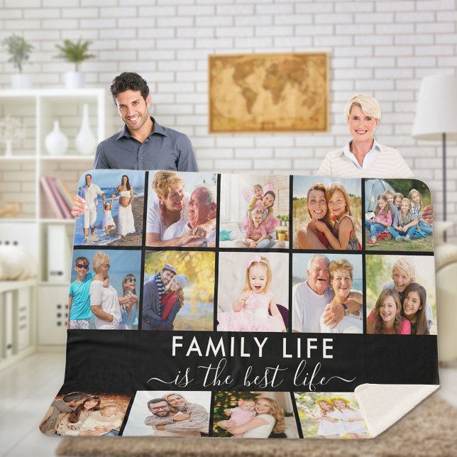 Couverture Sherpa Family Life est la Best Life 15 Photo Black (Créateur téléchargé)
