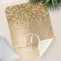 Faux Gold brossé Parties scintillant métallique Im