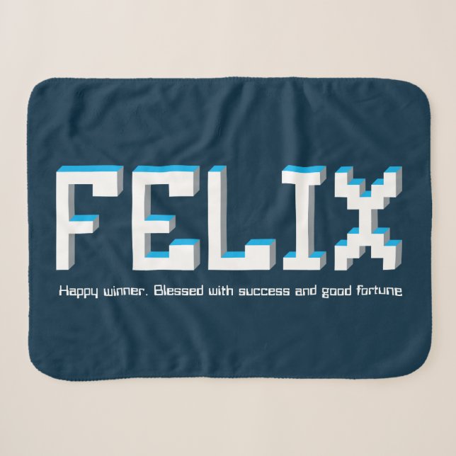 Couverture Sherpa Felix garçons nom et signification pixels jeux de  (Devant (Horizontal))