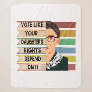 Couverture Sherpa Feministe Ruth Bader Ginsburg RBG Citation Girl Wi