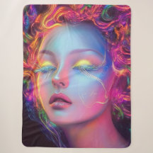 Femme Alien aux cheveux cosmiques