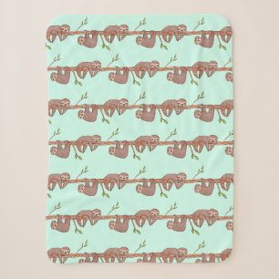 Couverture Sherpa Fentes bébé accrochées au Motif d'arbre