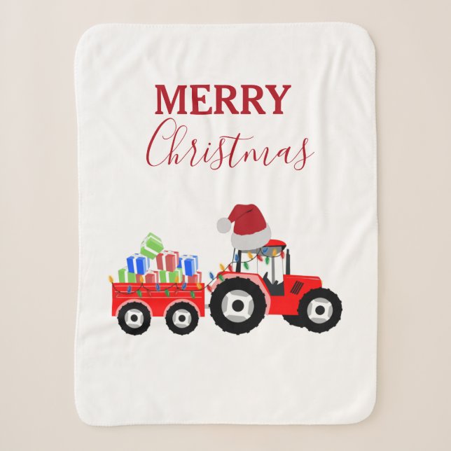 Couverture Sherpa Ferme de camions Red Christmas Truck (Devant)