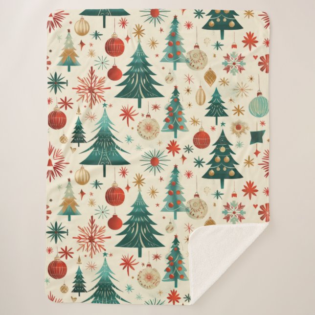 Couverture Sherpa Festif Vacances d'hiver Motif (Devant)