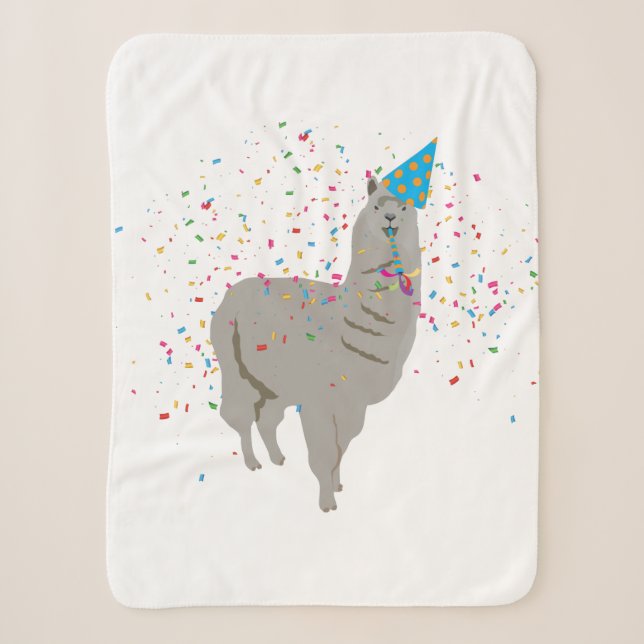 Couverture Sherpa Fête de la lama - Animaux ayant une fête (Devant)