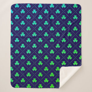 Couverture Sherpa Feuilles de trèfle motif de la Saint-Patrick-53223