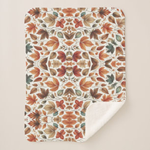 Couverture Sherpa Feuilles qui tombent