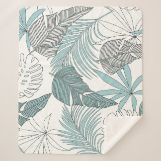 Couverture Sherpa Feuilles tropicaux : une tendance transparente