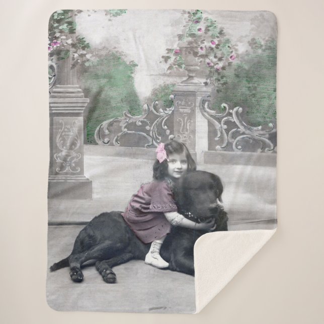 Couverture Sherpa Fille et son chien (Devant)