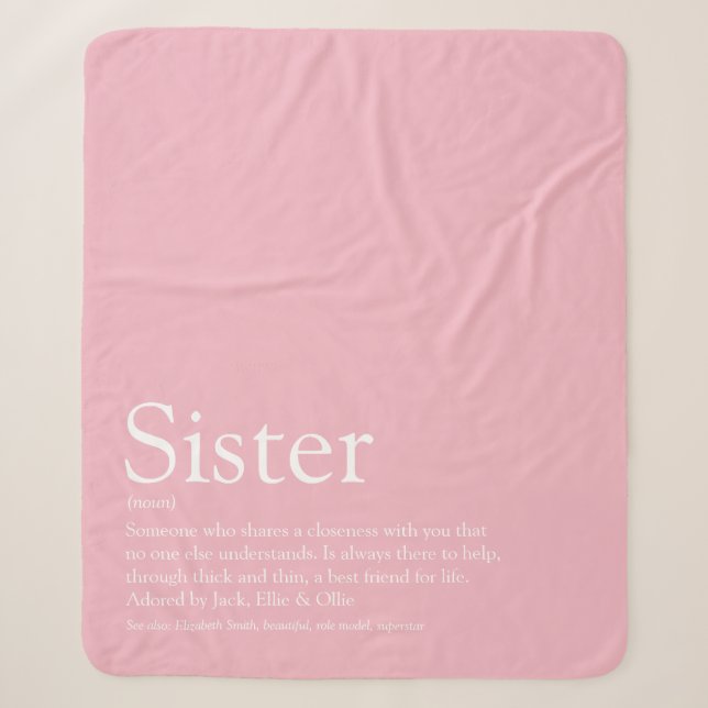 Couverture Sherpa Fille rose Fun Cool définition (Devant)