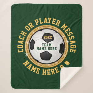 Couverture Sherpa Filles Soccer Personnalisé Senior Night Cades Idée