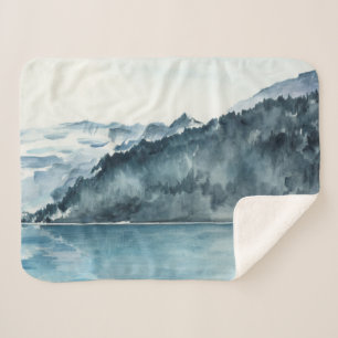 Couverture Sherpa Fjords d'hiver