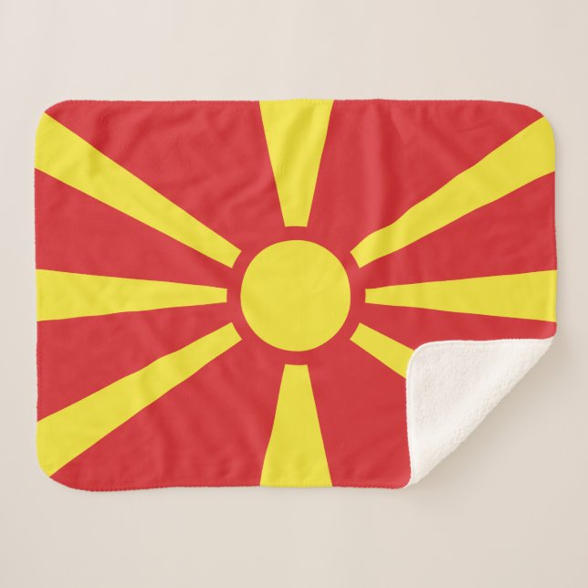 Couverture Sherpa Flag de Macedonia (Devant (Horizontal))