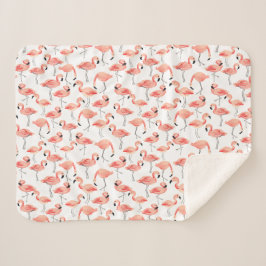 Couverture Sherpa Flamant rose Party Baby