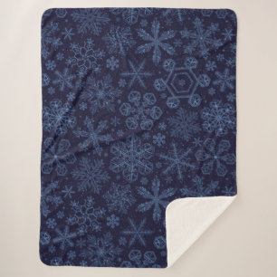 Couverture Sherpa Flèches bleues sur bleu