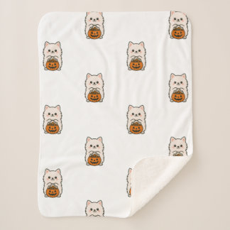 Couverture Sherpa Fleecedeken Halloween - Trésor de Pomeranian