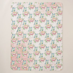 Couverture Sherpa Fleur