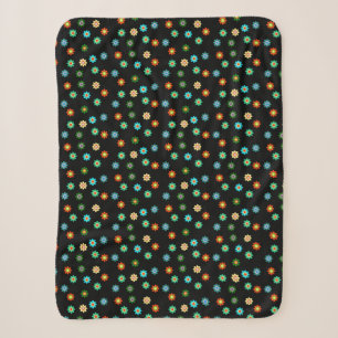 Couverture Sherpa Fleur brillante colorée Bonne Motif Joyeux Lot Bla