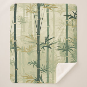 Couverture Sherpa Fleur de bambou sereine asiatique  (3)