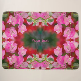 Couverture Sherpa Fleur de bougainvilliers roses