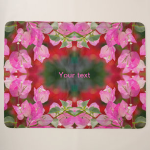 Couverture Sherpa Fleur de bougainvilliers roses