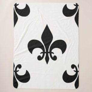 Couverture Sherpa fleur noire