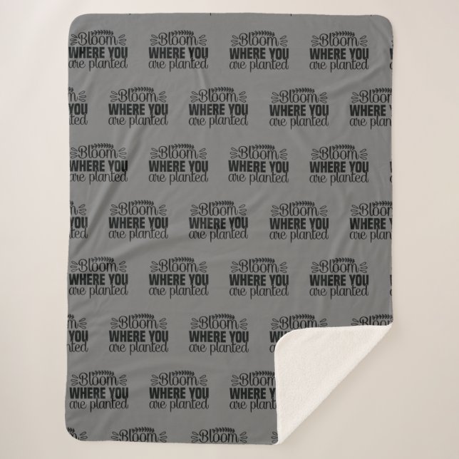 Couverture Sherpa Fleur où vous êtes planté (Devant)