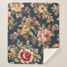 Couverture Sherpa Fleurs De Printemps Élégantes. Peinture
