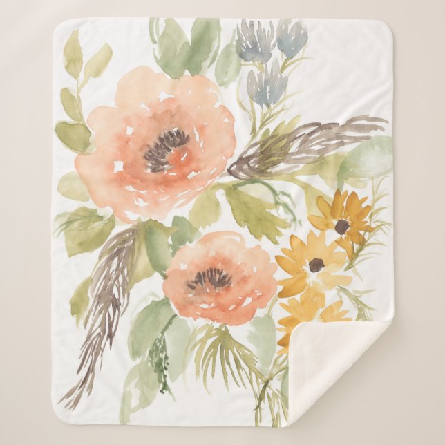 Couverture Sherpa Fleurs D'Été Fin I (Devant)