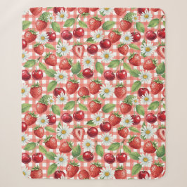 Couverture Sherpa Fleurs et Fruits