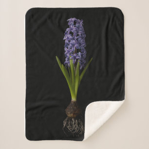 Couverture Sherpa Fleurs Puce Hyacinth violette
