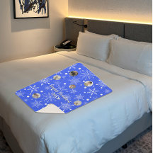 Couverture Sherpa Flocons de Neige Personnalisable