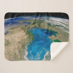 Couverture Sherpa Floraison De Phytoplancton Bleu En Mer Noire