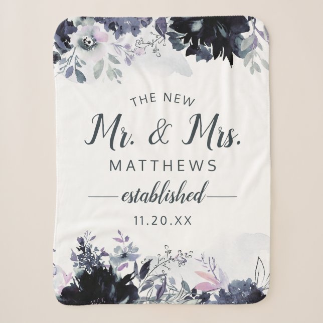 Couverture Sherpa Floral Nocturne Thew Nouveau M. & Mme Newlysaw (Devant)