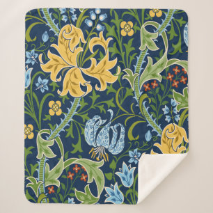 Couverture Sherpa Floral seamless pattern with big flowers, lily and