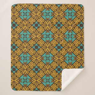 Couverture Sherpa Flore classique : Motif Vintage intemporel.