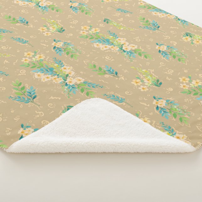 Couverture Sherpa Flores Neutras (3/4)