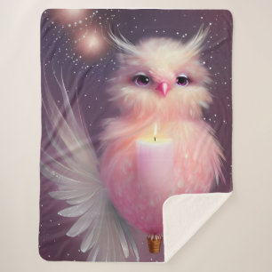 Couverture Sherpa Fluffy Rose Baby Bird