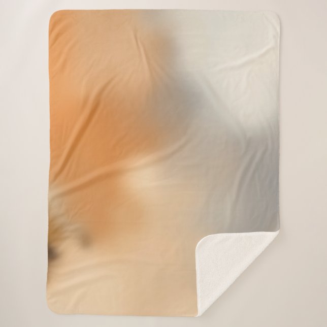 Couverture Sherpa Fond Abstrait Chaud (Devant)