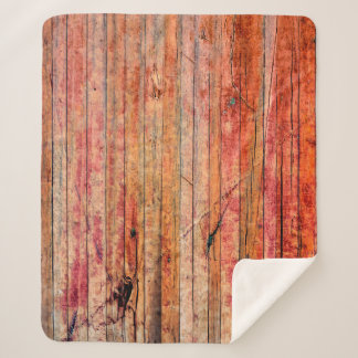 Couverture Sherpa fond grungy bois, abstrait, antique,