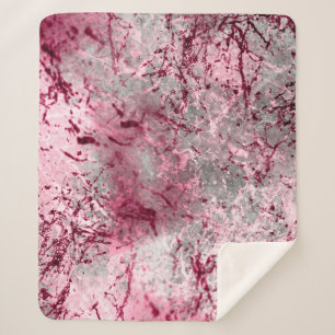 Couverture Sherpa fond rose, déco, motif, abstrait, âgé,