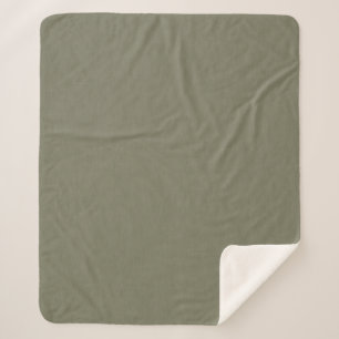 Couverture Sherpa Fond texturé vert olive calme et simple