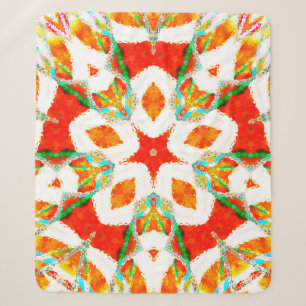 Couverture Sherpa Fonte colorée symétrique motif, céramique