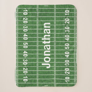 Couverture Sherpa Football Field Design Sherpa Blanket