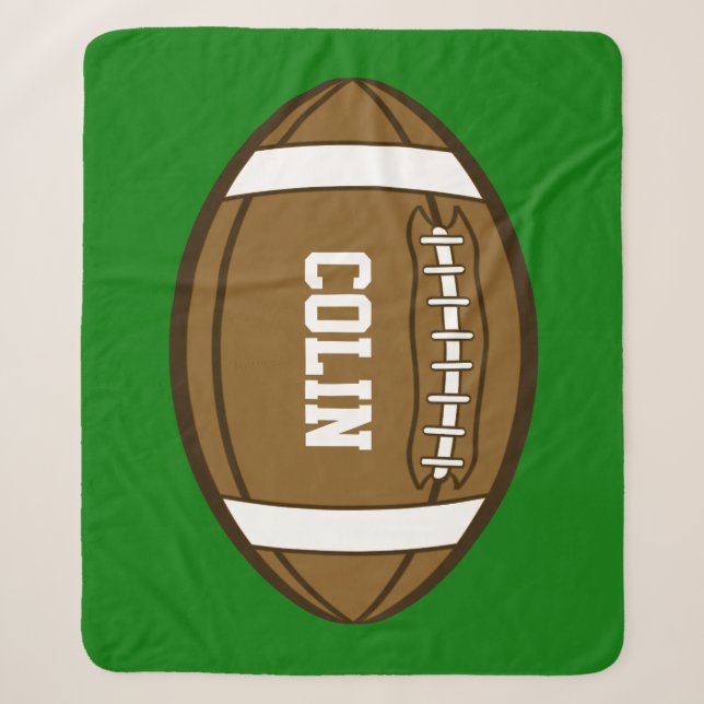 Couverture Sherpa Football personnalisé pour les garçons qui aiment  (Devant)