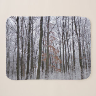 Couverture Sherpa Forêt huppée neige paysage d'hiver Photographie