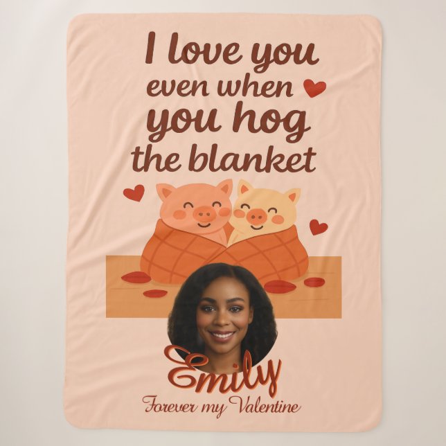 Couverture Sherpa 'Forever My Valentine' Sherpa Blanket (Devant)