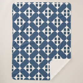 Couverture Sherpa Formes géométriques bleues Abstraites