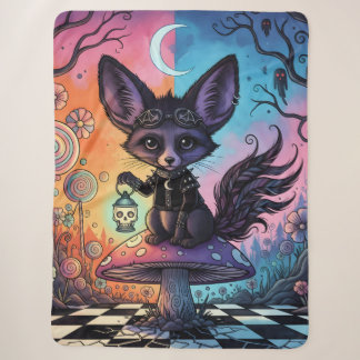 Couverture Sherpa Fox divisée par les royaumes de Twilight